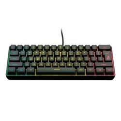 SureFire KingPin X1 60% klawiatura RGB przewodowa (USB) US, czarna do gry