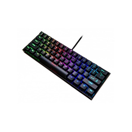 SureFire KingPin M1 klawiatura 60%, gamingowa, RGB przewodowa (USB) US, czarna do gry, mechaniczna