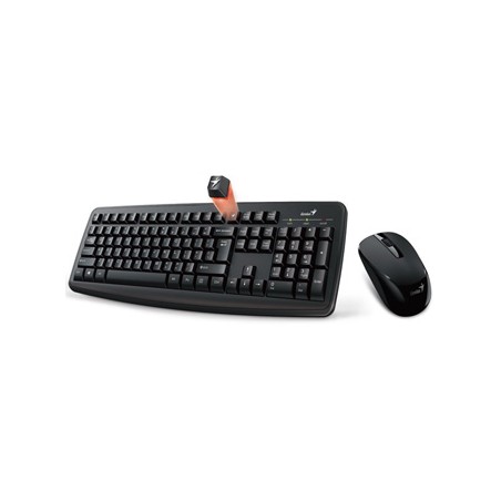 Genius Smart KM-8100 zestaw klawiatura bezprzewodowa US, czarna z myszą optyczną bezprzewodową, AAA, klasyczna, 2.4 [Ghz]