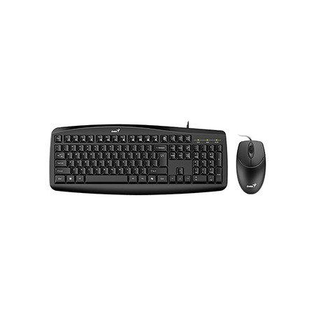 Genius Smart KM-200 Copilot zestaw klawiatura przewodowa (USB) CZ/SK, czarna z przewodową myszą optyczną