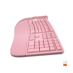 Meetion DirectorW Klawiatura ergonomiczna bezprzewodowa US, różowa