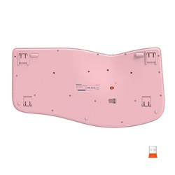 Meetion DirectorW Klawiatura ergonomiczna bezprzewodowa US, różowa