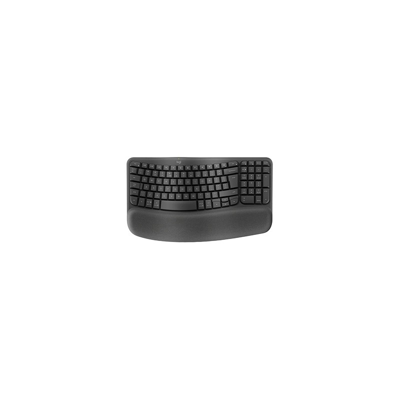 Logitech WAVE KEYS Klawiatura ergonomiczna bezprzewodowa US, czarna