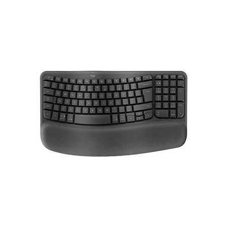 Logitech WAVE KEYS Klawiatura ergonomiczna bezprzewodowa US, czarna
