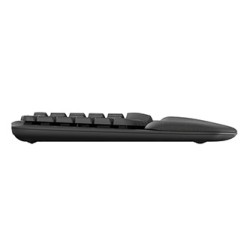 Logitech WAVE KEYS Klawiatura ergonomiczna bezprzewodowa US, czarna