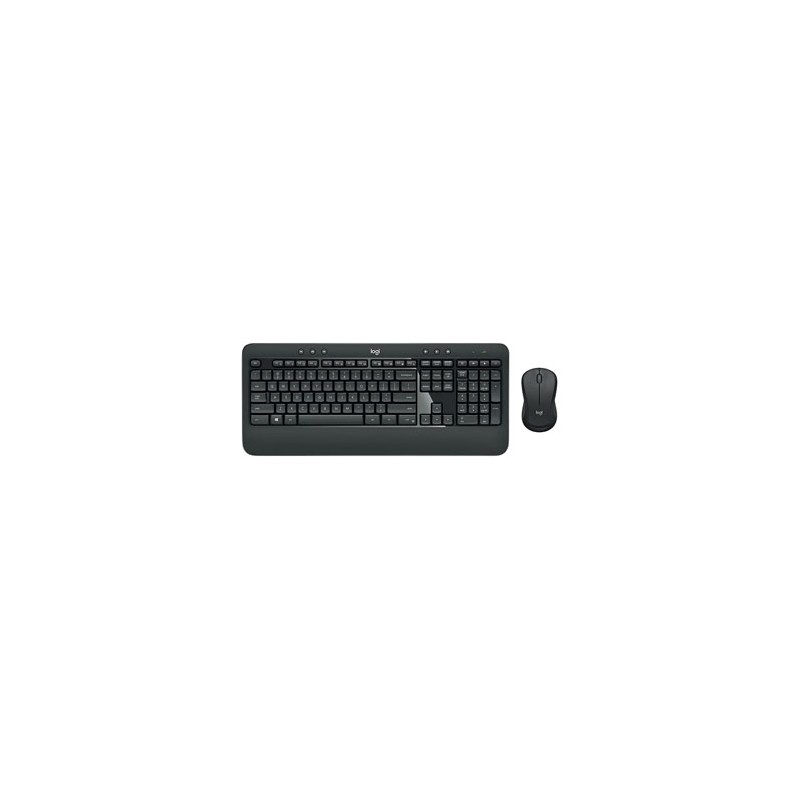 Logitech MK540 zestaw klawiatura bezprzewodowa US, czarna z myszą optyczną bezprzewodową, AA, multimedialny, odbiornik nano z te