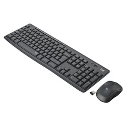 Logitech MK295 zestaw klawiatura bezprzewodowa CZ, szara z myszą optyczną bezprzewodową, AAA, multimedialny, 2.4 [GHz], SilentTo