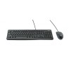 Logitech MK120 zestaw klawiatura przewodowa (USB) US, czarna z przewodową myszą optyczną, klasyczna