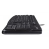 Logitech MK120 zestaw klawiatura przewodowa (USB) US, czarna z przewodową myszą optyczną, klasyczna