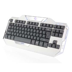E-blue Auroza zestaw klawiatura przewodowa (USB) US, biała z optyczną mysz do gier, do gry