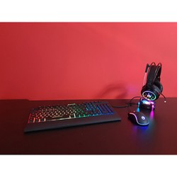 Marvo CM305 RGB zestaw klawiatura przewodowa (USB) CZ/SK, czarna + mysz i słuchawki dla graczy, do gry, membranowa rodzaj RGB po