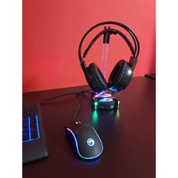 Marvo CM305 RGB zestaw klawiatura przewodowa (USB) US, czarna + mysz i słuchawki dla graczy, do gry, membranowa rodzaj RGB podśw