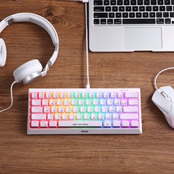 Marvo HECATE 61R klawiatura przewodowa (USB) US, biała mechaniczna