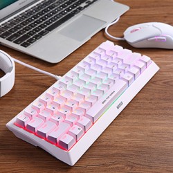 Marvo HECATE 61R klawiatura przewodowa (USB) US, biała mechaniczna