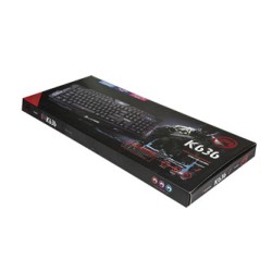 Marvo K636 klawiatura przewodowa (USB) US, czarna