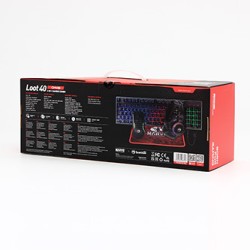 Marvo LOOT 40 zestaw klawiatura przewodowa (USB) CZ/SK, czarna mysz dla gracza, podkładka, klawiatura, podświetlona