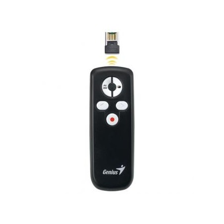 Prezenter bezprzewodowy 2.4Ghz, media pointer, USB, plug & play, czarny