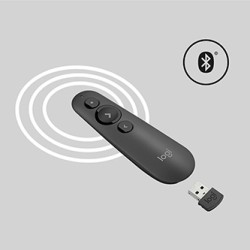 Prezenter bezprzewodowy R500s, 2.4Ghz+Bluetooth, szara, Logitech