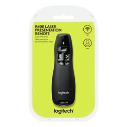 Prezenter bezprzewodowy R400, 2.4Ghz, czarny, Logitech