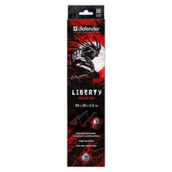 Podkładka pod mysz, LIBERTY, do gry, czarno-czerwona, 80x30 cm, Defender