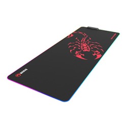 RGB Podkładka pod mysz, SCORP XL, czarna, 800 x 300 mm, 4 mm, Marvo, Hub USB