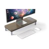 Powerton ERGO DOKY Podstawa pod monitor z stacją dokującą, szary + dekor z ciemnego drewna, ergo