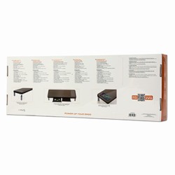 Powerton ERGO DOKY Podstawa pod monitor z stacją dokującą, szary + dekor z ciemnego drewna, ergo