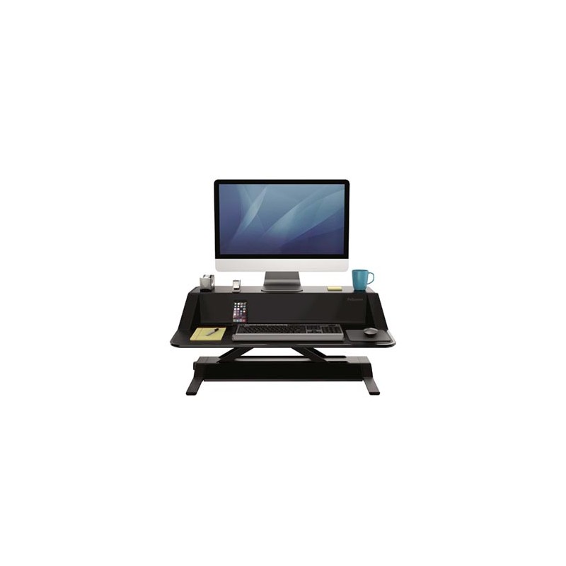 Stanowisko do pracy, Sit-Stand Lotus, czarna, plastik-metal, Fellowes, EOL
