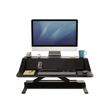 Stanowisko do pracy, Sit-Stand Lotus, czarna, plastik-metal, Fellowes, EOL