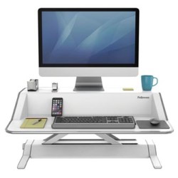 Stanowisko do pracy, Sit-Stand Lotus, biała, plastik-metal, Fellowes, EOL