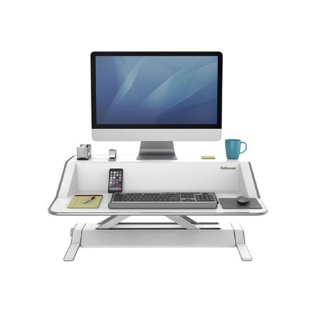 Stanowisko do pracy, Sit-Stand Lotus, biała, plastik-metal, Fellowes, EOL