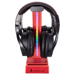 SureFire Vinson N1 Dual Balance RGB stojak na słuchawki, czerwony