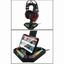Genius GX-UH100 Stojak na słuchawki z podświetleniem RGB, czarny