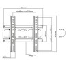 Regulowany uchwyt KL25-22T, 23"-42", 35 kg max, 75x75 - 200x200 VESA, 50 mm, czarny