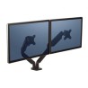 Regulowany uchwyt na 2 monitory, Platinum, czarny, 9 kg, mocowanie zacisk lub przelotka, 27", 75x75/100x100