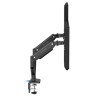 ULTRADESK BRANCH Double Regulowany uchwyt na 2 monitory, czarny, 20KG, mocowanie na zacisk, 17"-32", 75x75/100x100