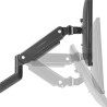 ULTRADESK BRANCH Double Regulowany uchwyt na 2 monitory, czarny, 20KG, mocowanie na zacisk, 17"-32", 75x75/100x100