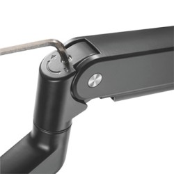 ULTRADESK BRANCH Double Regulowany uchwyt na 2 monitory, czarny, 20KG, mocowanie na zacisk, 17"-32", 75x75/100x100