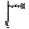 ULTRADESK SKELETON Single Regulowany uchwyt na monitor, czarny, 2-9KG, mocowanie na zacisk, 17"-30", 75x75/100x100