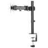 ULTRADESK SKELETON Single Regulowany uchwyt na monitor, czarny, 2-9KG, mocowanie na zacisk, 17"-30", 75x75/100x100