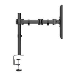 ULTRADESK SKELETON Single Regulowany uchwyt na monitor, czarny, 2-9KG, mocowanie na zacisk, 17"-30", 75x75/100x100