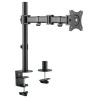 ULTRADESK SKELETON Single Regulowany uchwyt na monitor, czarny, 2-9KG, mocowanie na zacisk, 17"-30", 75x75/100x100