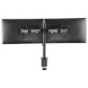 ULTRADESK SKELETON Double Regulowany uchwyt na 2 monitory, czarny, 16KG, mocowanie na zacisk, 17"-30", 75x75/100x100