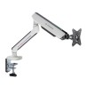 ULTRADESK OFFSHOOT Single Regulowany uchwyt na monitor, biały, 9KG, mocowanie na zacisk, 17"-32", 75x75/100x100