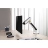 ULTRADESK OFFSHOOT Single Regulowany uchwyt na monitor, biały, 9KG, mocowanie na zacisk, 17"-32", 75x75/100x100