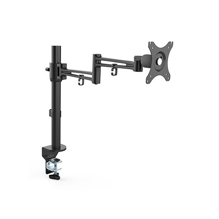 Regulowany uchwyt na monitor, czarny, 10KG, zacisk, 17"-30", obrotowy, 75x75/100x100