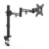 Regulowany uchwyt na monitor, czarny, 10KG, zacisk, 17"-30", obrotowy, 75x75/100x100