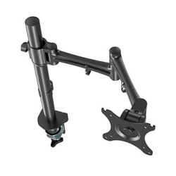 Regulowany uchwyt na monitor, czarny, 10KG, zacisk, 17"-30", obrotowy, 75x75/100x100