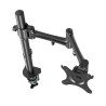 Regulowany uchwyt na monitor, czarny, 10KG, zacisk, 17"-30", obrotowy, 75x75/100x100