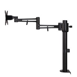 Regulowany uchwyt na monitor, czarny, 10KG, zacisk, 17"-30", obrotowy, 75x75/100x100